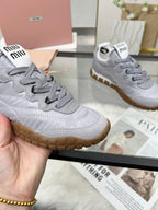Miu TYRE Sneakers Grey Suede Technical Fabric 456330