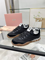 Miu TYRE Sneakers Black Suede Technical Fabric 456333