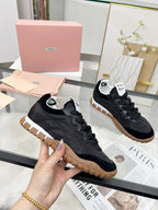 Miu TYRE Sneakers Black Suede Technical Fabric 456333