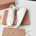 Miu Plume Sneakers White Cowhide 456354