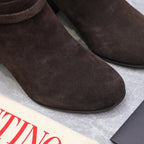 Valentino 2025 Heeled Boot Dark Brown Suede 547599