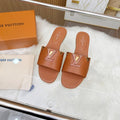 LV Mare Flat Mule Brown Sheepskin