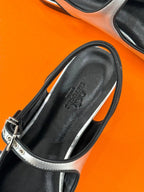 HM flat sandals sliver lambskin 474119