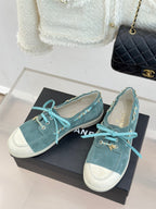 CC Cruise 25/26 Moccasins Steel Teal White Suede