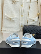 Cruise 2025/26 Trainers Powder Blue Suede Calfskin Fabric