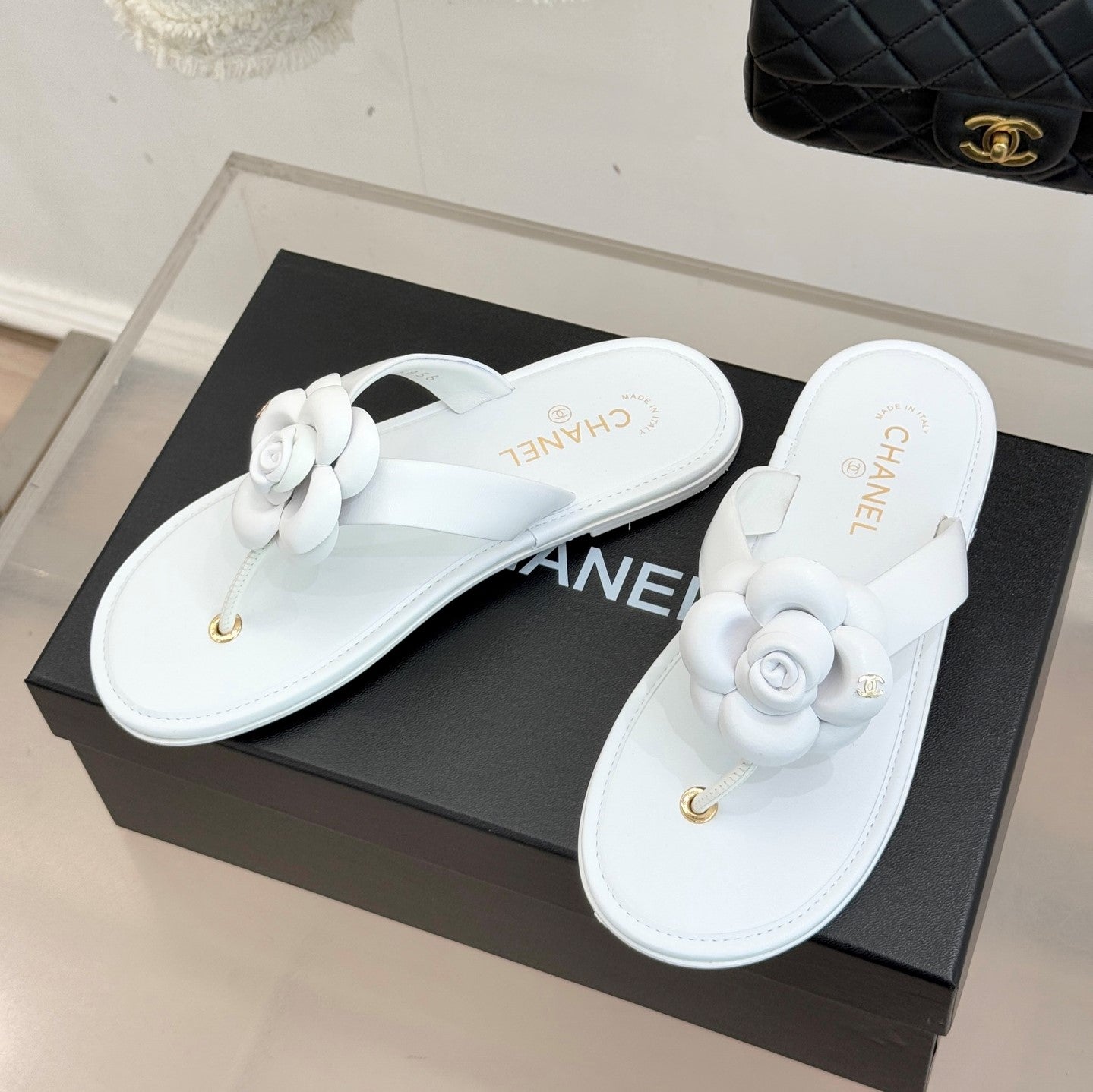 CC 26C Early Spring Camellia Slide White Calfskin