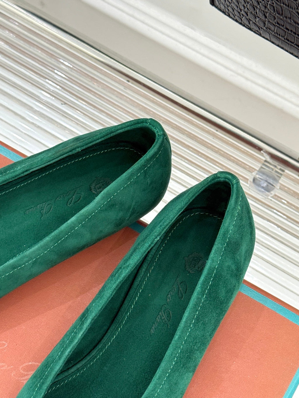 LP Primula Ballet Flat Teal Green Suede 570691