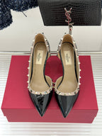 Valentino Rockstud Pumps Black Patent Leather 643002