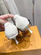 LV 6AM Slingback 4.5cm White Calfskin 610731