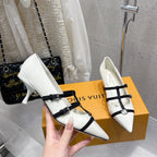 LV 6AM Slingback 4.5cm White Calfskin 610731