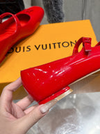 LV Swing Ballet Flat Red Patent Leather 610708