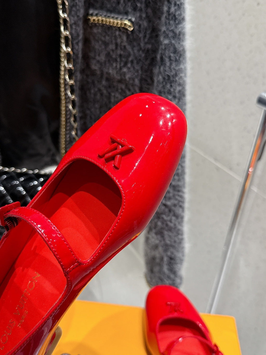 LV Swing Ballet Flat Red Patent Leather 610708