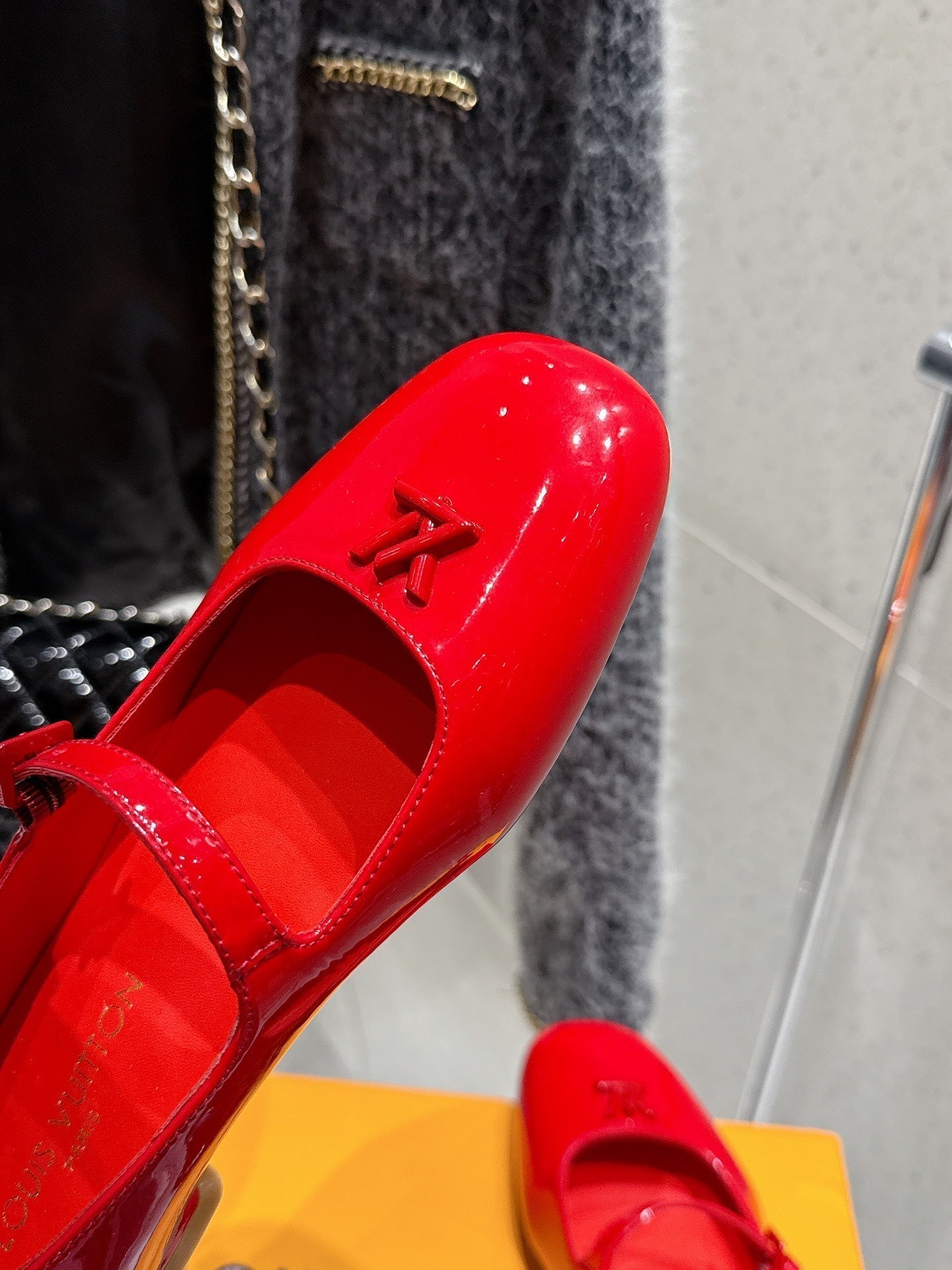 LV Swing Ballet Flat Red Patent Leather 610708