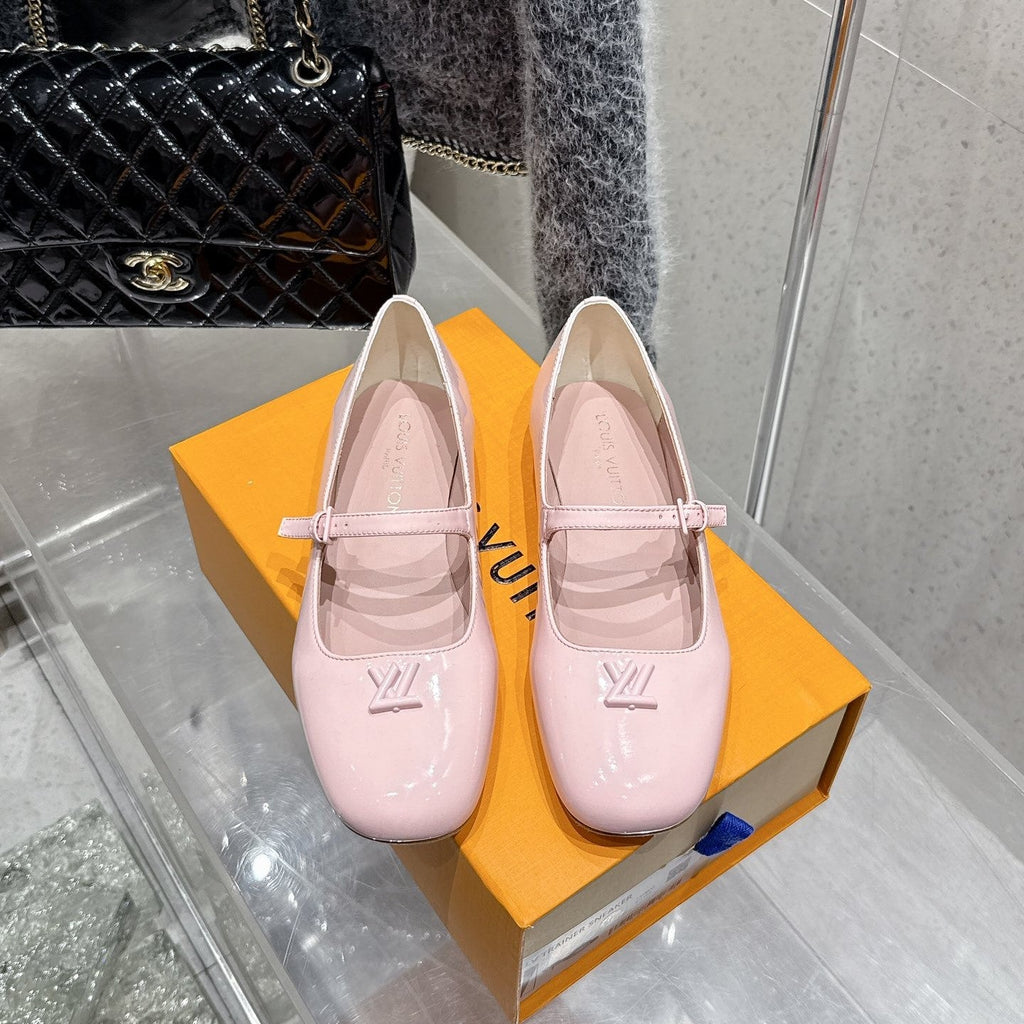 LV Swing Ballet Flat Light Pink Patent Leather 610710