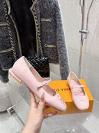 LV Swing Ballet Flat Light Pink Patent Leather 610710