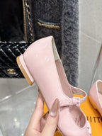 LV Swing Ballet Flat Light Pink Patent Leather 610710