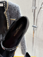 LV Swing Ballet Flat Black Patent Leather 610711