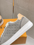 LV Stadium Sneaker Grey Suede 610788