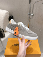 LV Stadium Sneaker Grey Suede 610788