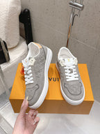LV Stadium Sneaker Grey Suede 610788