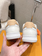 LV Stadium Sneaker White Cream Denim Cowhide 610789