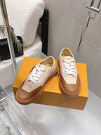 LV x TM Lagoon Sneaker Beige Brown Canvas Lace 610800