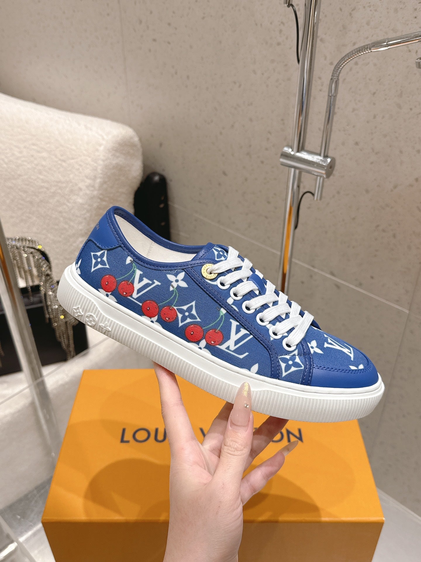 LV x TM Lagoon Sneaker Blue Monogram Denim