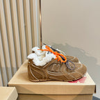 Miu x Balance 530 SL Sneakers Dark Brown Fleece Lining Suede