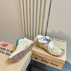 Miu x Balance 530 SL Sneakers Light Brown Fleece Lining Suede