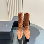 NIKI BOOTIES IN ASH BROWN SUEDE
