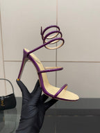 RC Sandals 9.5cm Purple Imported Metal Sheepskin 302594