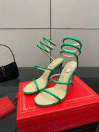 RC Sandals 9.5cm Green Imported Metal Sheepskin 302601