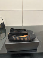 Alaia 2025 Ballet Flat Black Raffia 433753