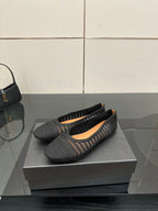 Alaia 2025 Ballet Flat Black Raffia 433753