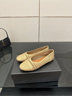 Alaia 2025 Ballet Flat Beige Raffia 433756