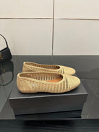 Alaia 2025 Ballet Flat Beige Raffia 433756