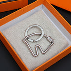 HM Horse Head Charm Silver Metal