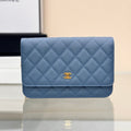 WOC 19CM BLUE JEAN CAVIAR GOLD HARDWARE