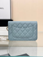 WOC 19CM CLOUD BLUE CAVIAR GOLD HARDWARE