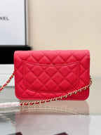 WOC 19CM RED CAVIAR GOLD HARDWARE