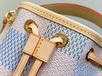 nano noe 13 damier canvas beige calfskin gold hardware