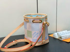nano noe 13 damier canvas beige calfskin gold hardware