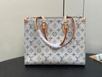 ONTHEGO MM 35CM MULTICOLOR BEIGE MONOGRAM JACQUARD FABRIC