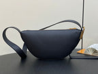 low key bumbag 28cm black calfskin