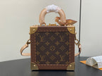 MINI SQUARE TRUNK 17 LEOPARD PRINT IN BROWN MONOGRAM CANVAS