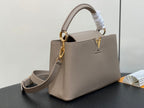 CAPUCINES MM 31 IN KHAKI BROWN TAURILLON