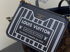 Neverfull 24 Bandoulière Inside Out BB Black Calfskin