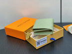 LV x TM Portfolio Lisa Wallet Green Gold Leather 329882