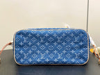 LV Neverfull MM 31cm Blue Denim