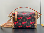 LV x TM Side Trunk MM 23.5cm Brown Cherry Canvas